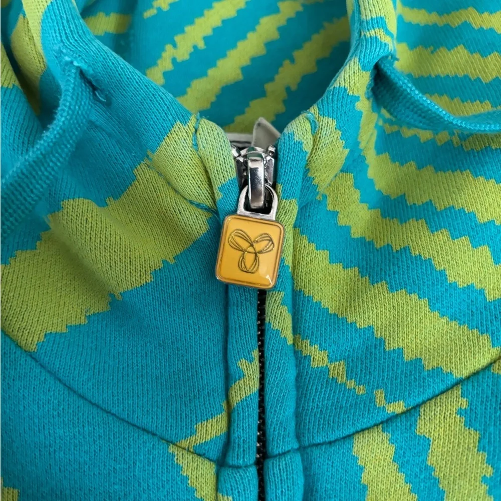 Vibrant Teal and Lime Green Hoodie - Picture 15 of 16
